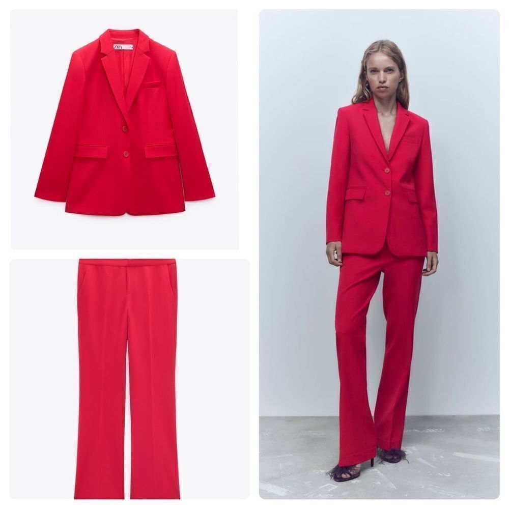 Zara Fuchsia Set Co-Ord Blazer and Pants - Picture 2 of 10